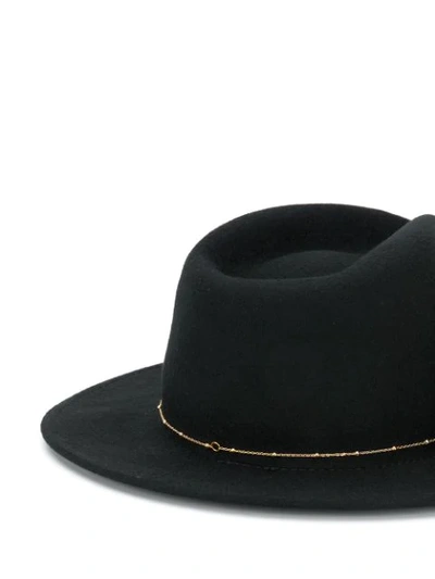 Shop Van Palma Noe Chain Embellished Hat In Black