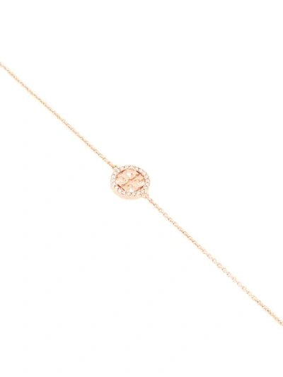Shop Tory Burch Miller Pavé Long Necklace In Pink