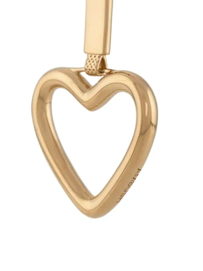 Shop Ambush Heart Charm Paperclip-detail Earring In Gold