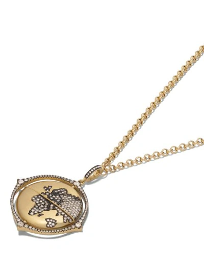 Shop Annoushka 18kt Yellow Gold Mythology Globe Diamond Necklace In 18ct Yellow Gold