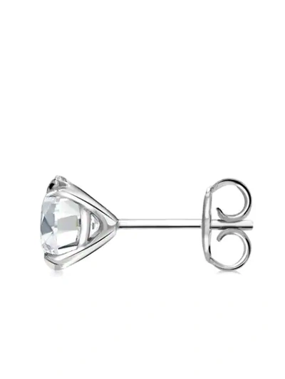 Shop Pragnell 18kt White Gold Diamond Windsor Stud Earrings In Silver