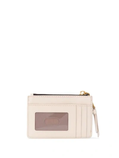 Shop Marc Jacobs The Quilted Softshot Top Zip Multi Wallet In White