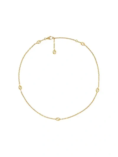 Shop Gucci 18kt Yellow Gold Interlocking G Necklace