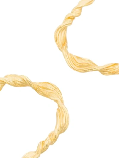 Shop Anni Lu 18kt Gold Plated Brass Seaweed Hoop Earrings