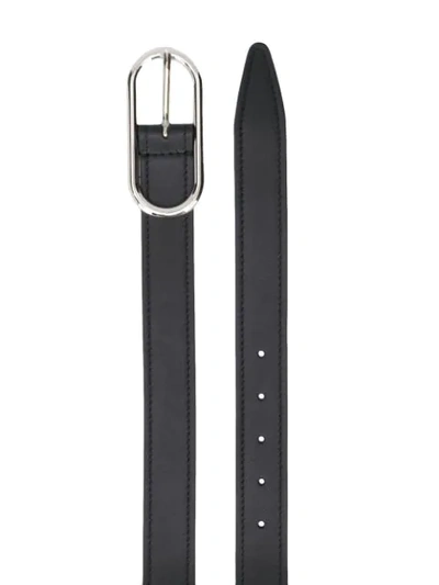 Shop Acne Studios Slim Leather Belt In Black