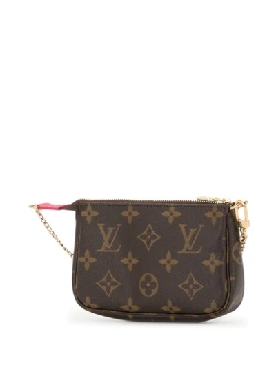 Pre-owned Louis Vuitton 2019  Limited Edition Mini Pochette Accessories Pouch In Brown