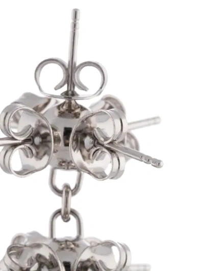 Shop D'heygere Butterfly-fastening Earrings In Silver