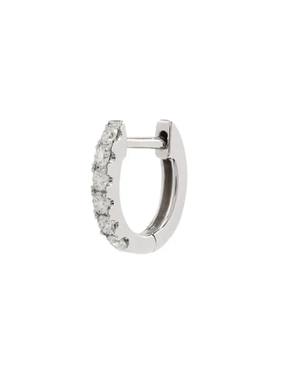 Shop Roxanne First 14kt White Gold And Diamond Hoop Earring