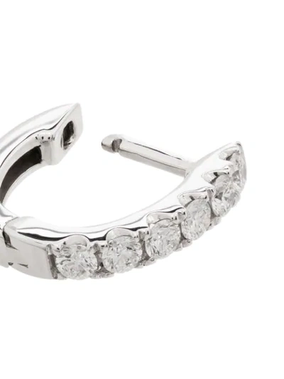 Roxanne First 14k White Gold Small Chubby Diamond Huggie Earring In White Gold
