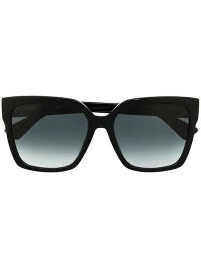 Moschino Eyewear Studded Square Frame Sunglasses In Black