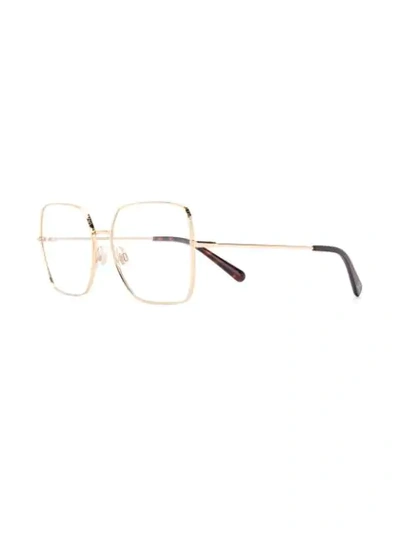 Shop Dolce & Gabbana Dg1323 Oversized Glasses In Gold