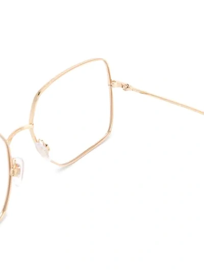 Shop Dolce & Gabbana Dg1323 Oversized Glasses In Gold