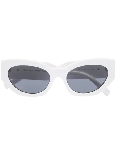 Shop Versace Cat-eye Sunglasses In White