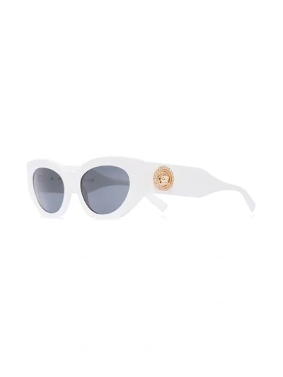 Shop Versace Cat-eye Sunglasses In White