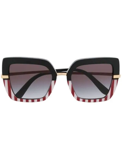 Shop Dolce & Gabbana Oversized Gradient Sunglasses In Black