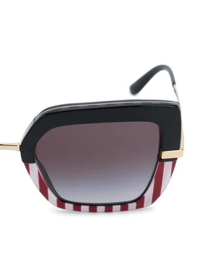 Shop Dolce & Gabbana Oversized Gradient Sunglasses In Black