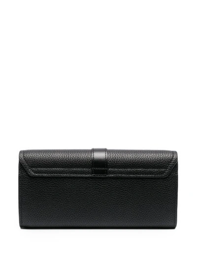 Shop Chloé Aby Long Leather Wallet In Black