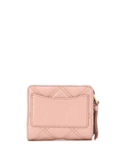 Shop Marc Jacobs The Quilted Softshot Mini Compact Wallet In Neutrals