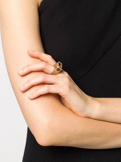 Shop D'heygere Canister Ring In Gold