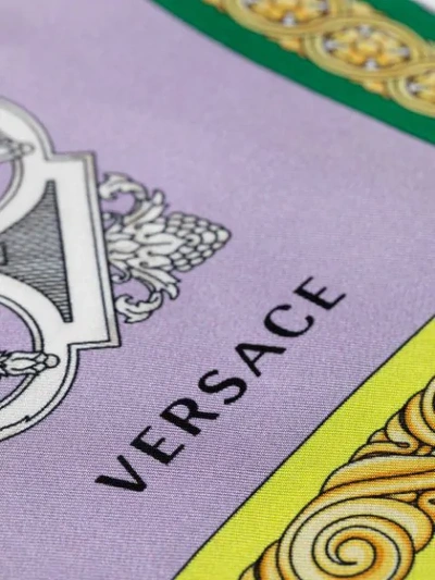 Shop Versace Scarf-detail Necklace In Purple