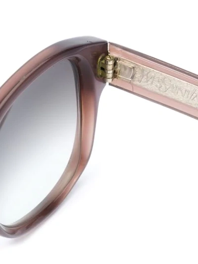 Pre-owned Saint Laurent 2000s Oversized-frame Sunglasses In Purple