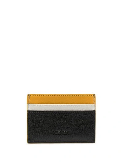 Shop Kenzo Colour-block Cardholder In Yellow