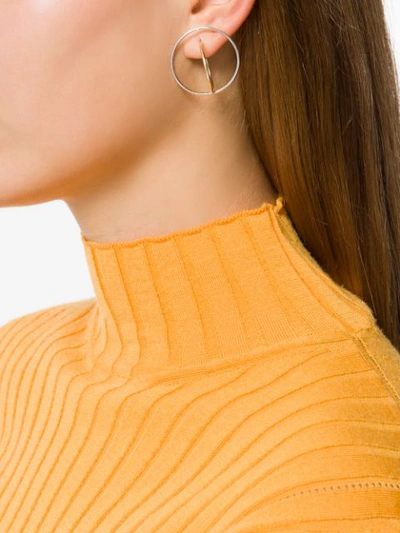 Shop Charlotte Chesnais Medium Saturn Earring In Metallic