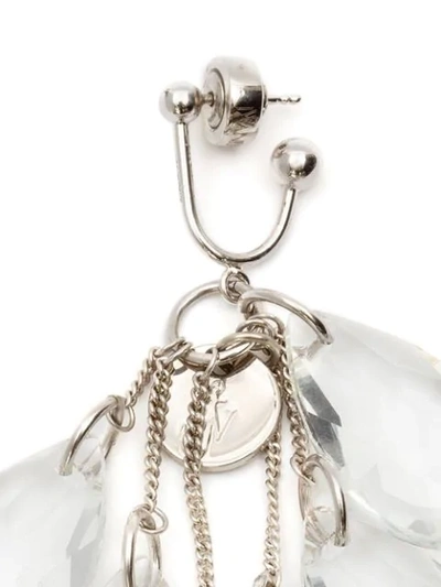 Shop Jw Anderson Crystal Cluster Drop Earrings In Neutrals