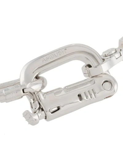 Shop Ambush Carabiner Clip Necklace In Silver