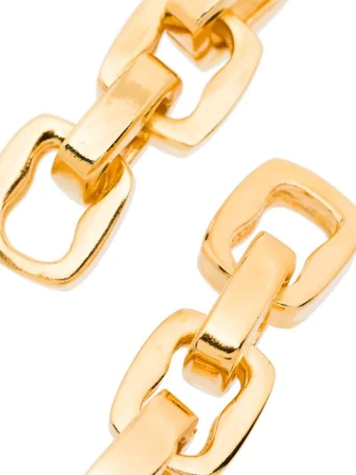 Shop Kenneth Jay Lane Chain-link Drop Earrings In Gold