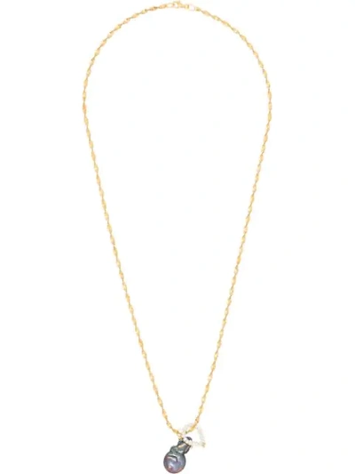 Shop Hermina Athens Galini Pendant Necklace In Gold