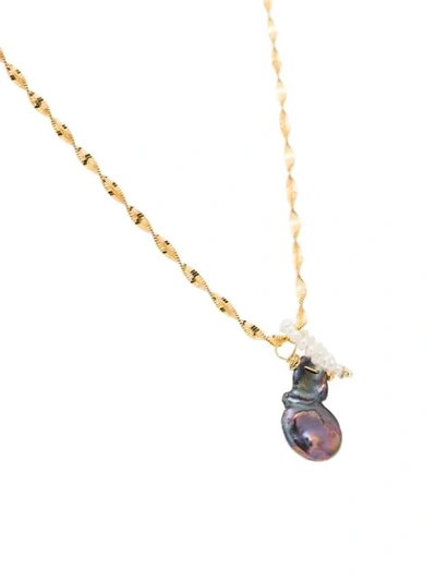 Shop Hermina Athens Galini Pendant Necklace In Gold