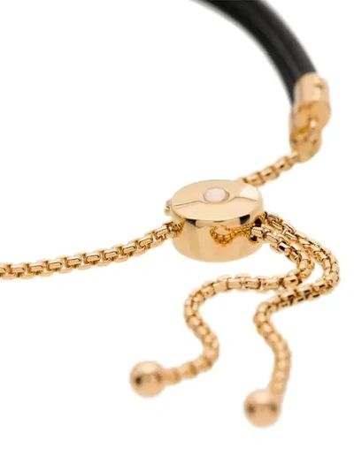 Shop Tory Burch Kira Enamel Slider Bracelet In Gold
