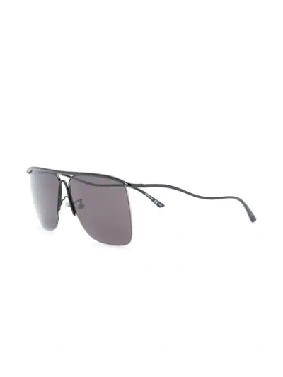 Shop Balenciaga Navigator-frame Sunglasses In Black