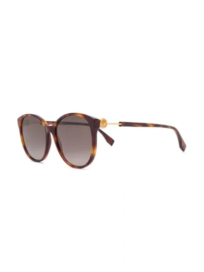 Shop Fendi Cat Eye Tortoiseshell Sunglasses In Brown