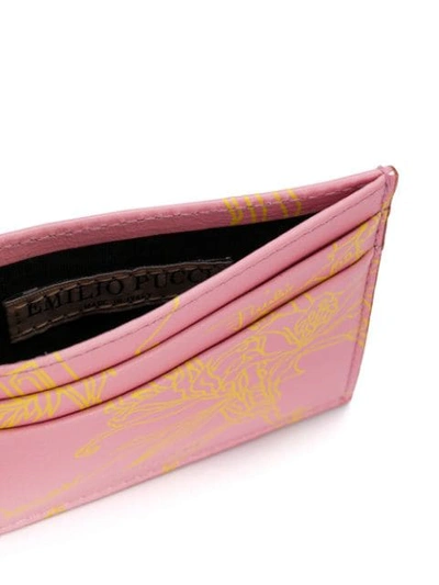 Shop Emilio Pucci Floral Print Cardholder In Pink