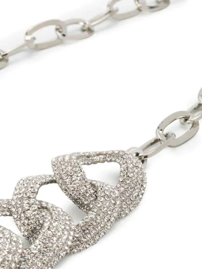 Shop Alessandra Rich Crystal Chain Belt In Silver