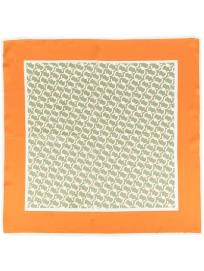 Shop Cafuné C-lock Monogram Silk Scarf In Green