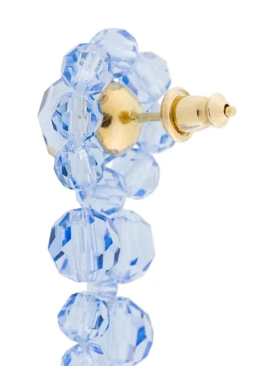 Shop Simone Rocha Crystal-embellished Drop Earrings In Blue