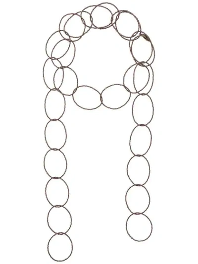 Shop Brunello Cucinelli Beaded Chain Necklace In Brown
