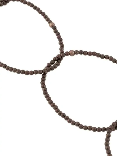 Shop Brunello Cucinelli Beaded Chain Necklace In Brown