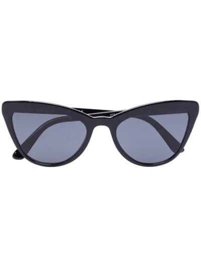 Shop Prada Tinted Cat-eye Sunglasses In Black