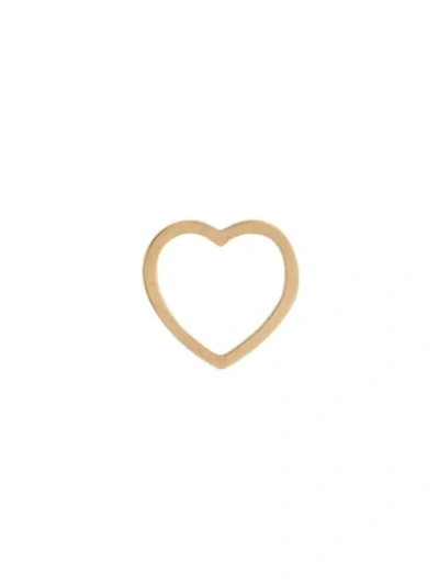 Shop Loquet 18kt Gold Heart Charm Necklace In Yellow
