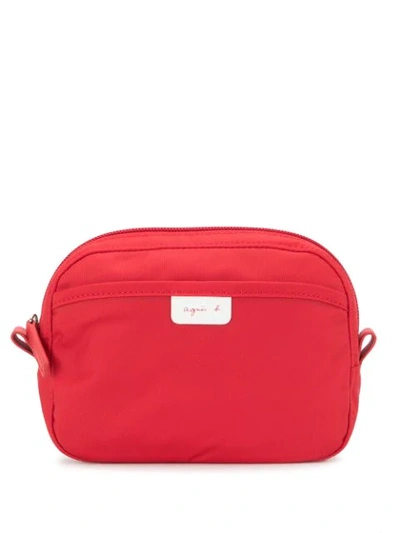 Shop Agnès B. Zipped Makeup Bag In Red