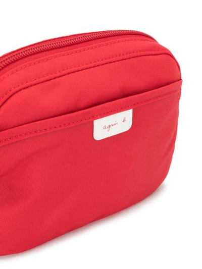 Shop Agnès B. Zipped Makeup Bag In Red