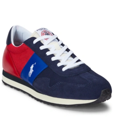 Polo Ralph Lauren Men's Train 85 Lace-up Sneakers Men's Shoes In Navy/ Red/  Royal | ModeSens
