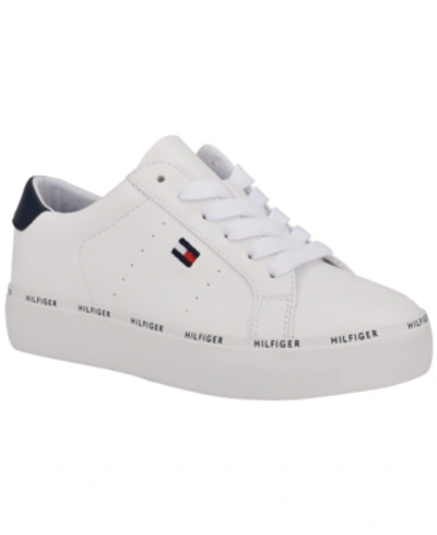 Shop Tommy Hilfiger Women's Henissly Sneakers In White