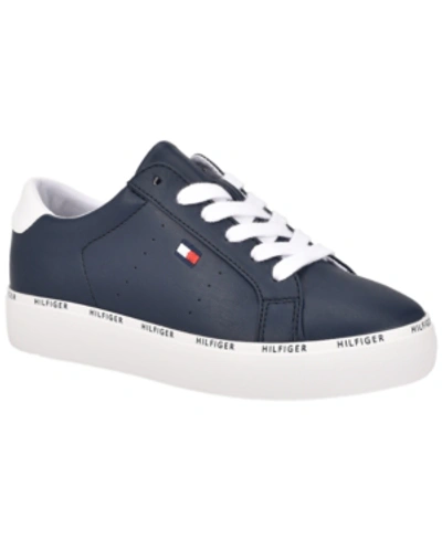 Shop Tommy Hilfiger Henissly Sneakers In Dark Blue