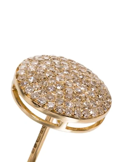 Shay 18kt Gold Round Pave Diamond Stud Earrings In Gold
