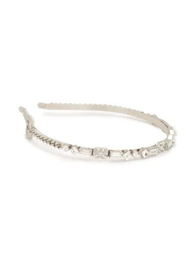 Shop Dolce & Gabbana Logo-embellished Headband In Silver